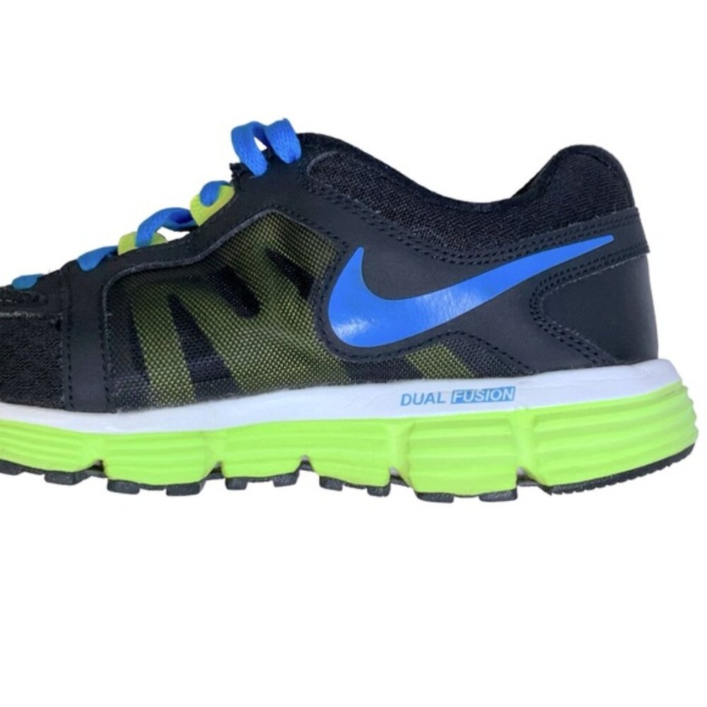 Nike Dual Fusion ST2 Running Shoe 454240-018 Black Volt Blue Lime Women Sz 8.5 - Picture 10 of 16
